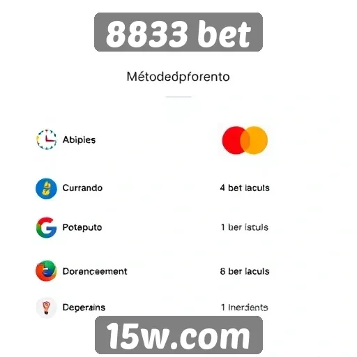 Métodos de pagamento disponíveis no 8833 bet